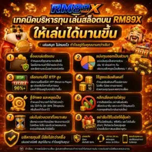 เทคนิคบริหารทุนเล่นสล็อตบน RM89X ให้เล่นได้นานขึ้น